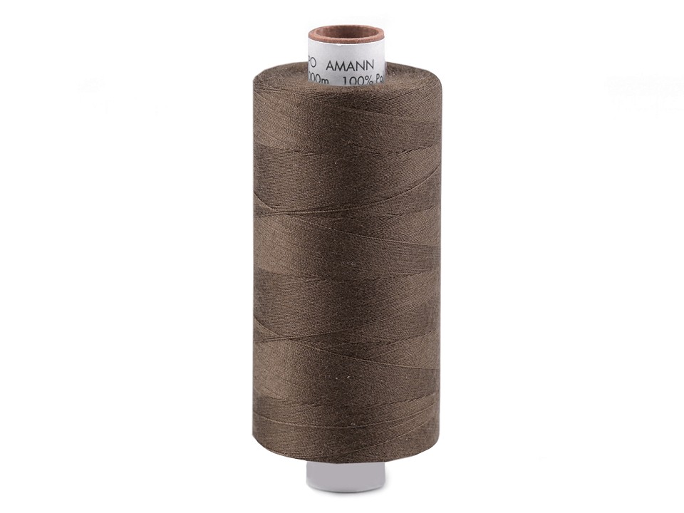 Amann Polyester Aspo Garn 1000m - braun (1182)                