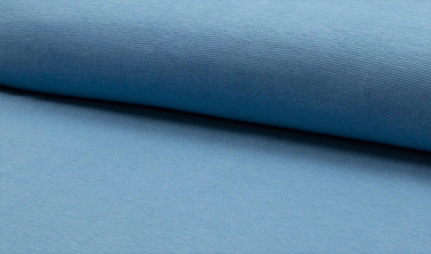 Bündchenstoff uni dusty blue
