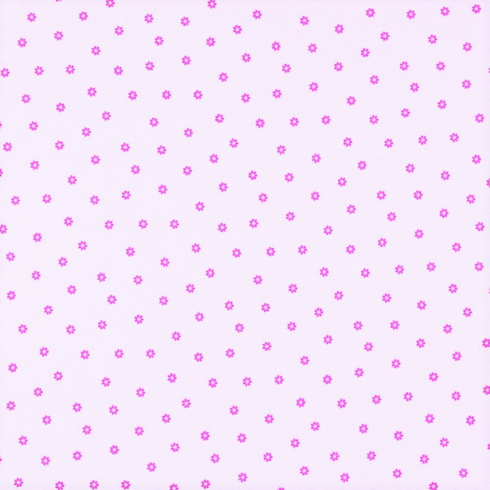 Canvas rosa mit geflockten pinken Blümchen