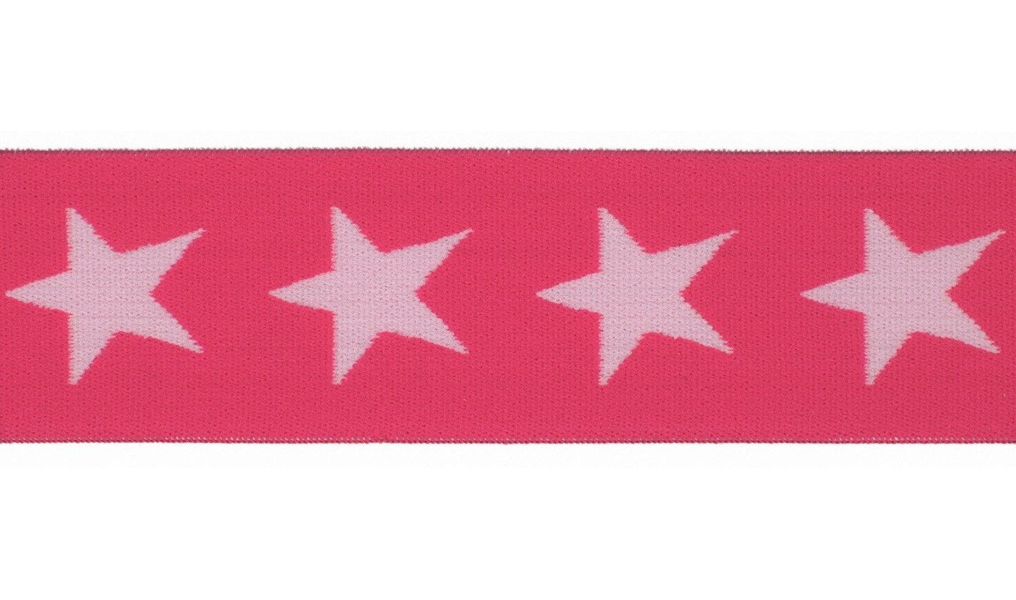 Gummiband 40mm pink mit hellrosa Sternen (517)