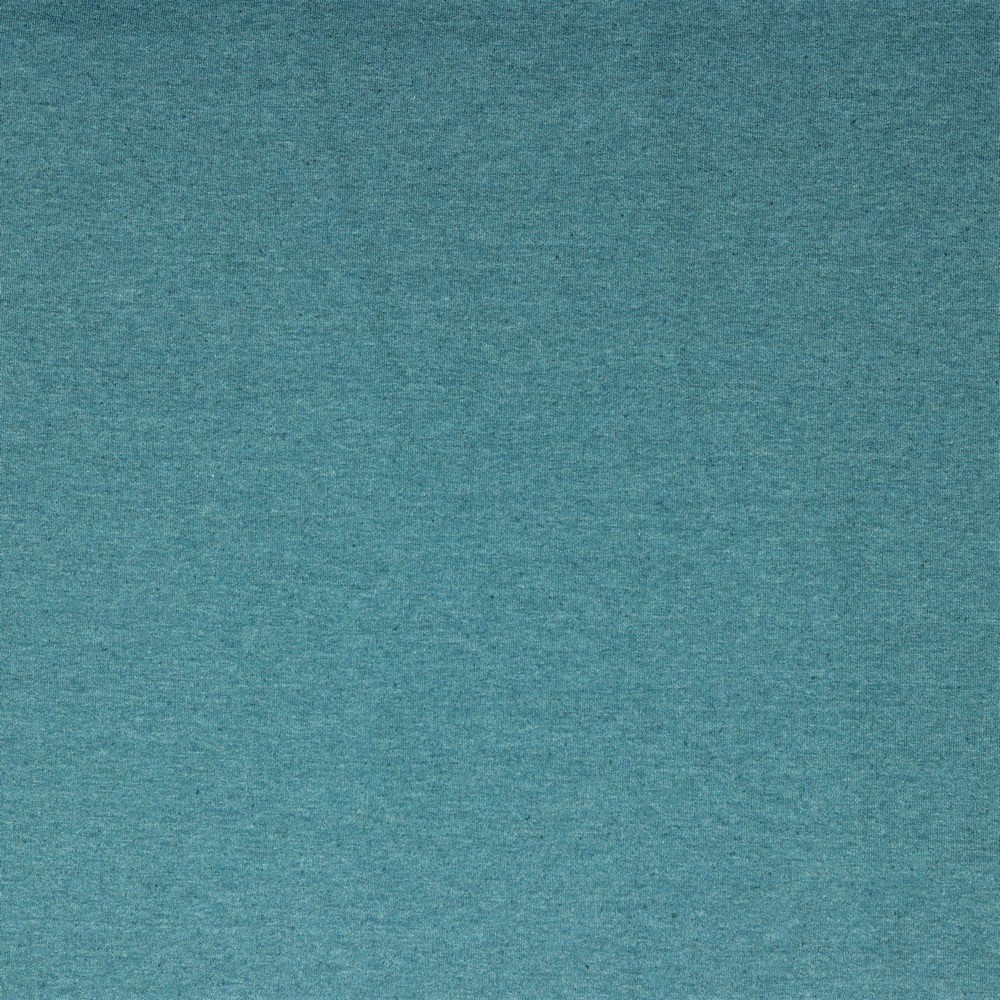 Baumwolljersey uni recycled petrol meliert (018)      