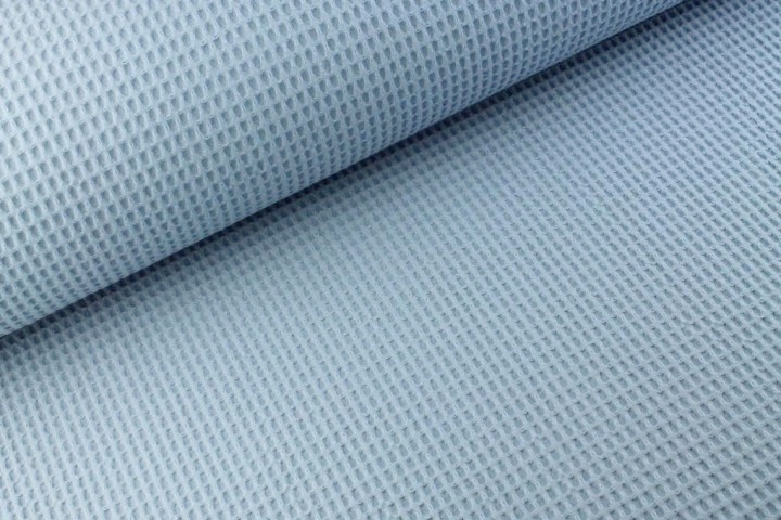 Waffelstoff uni iceblau