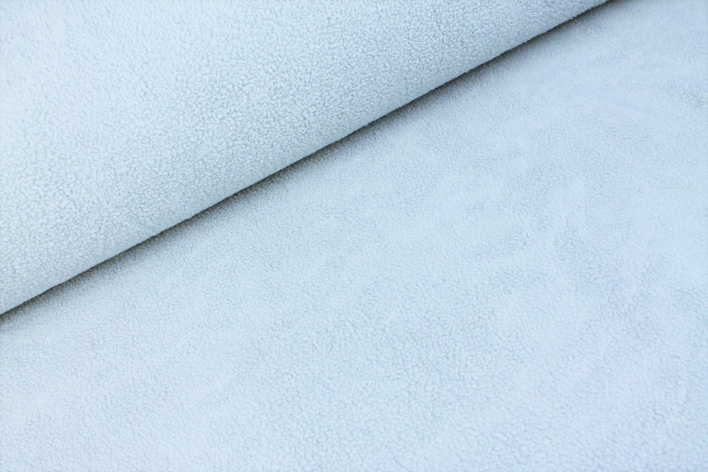 Baumwoll-Fleece uni hellgrau