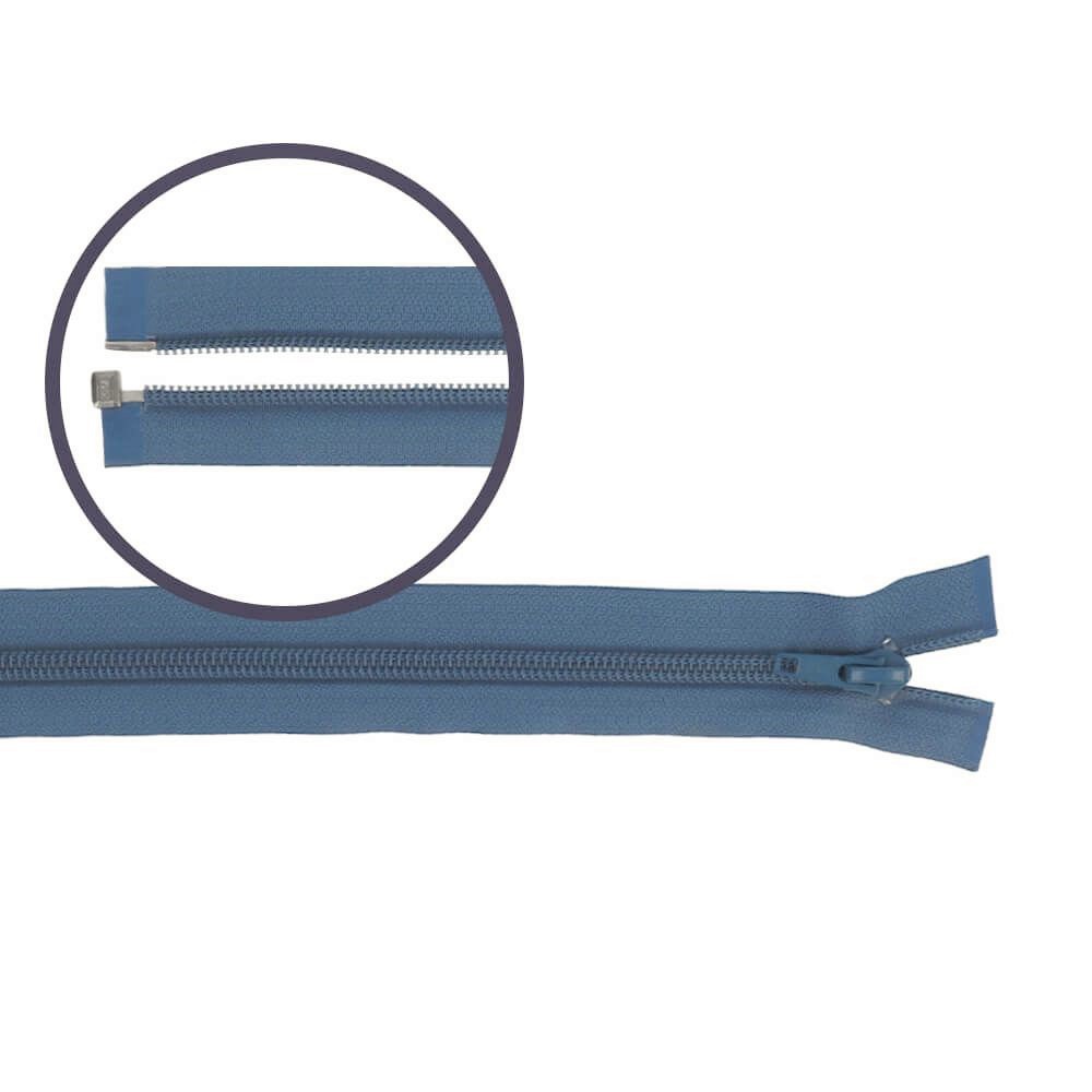 Reissverschluss teilbar Nylon jeansblau 50cm   