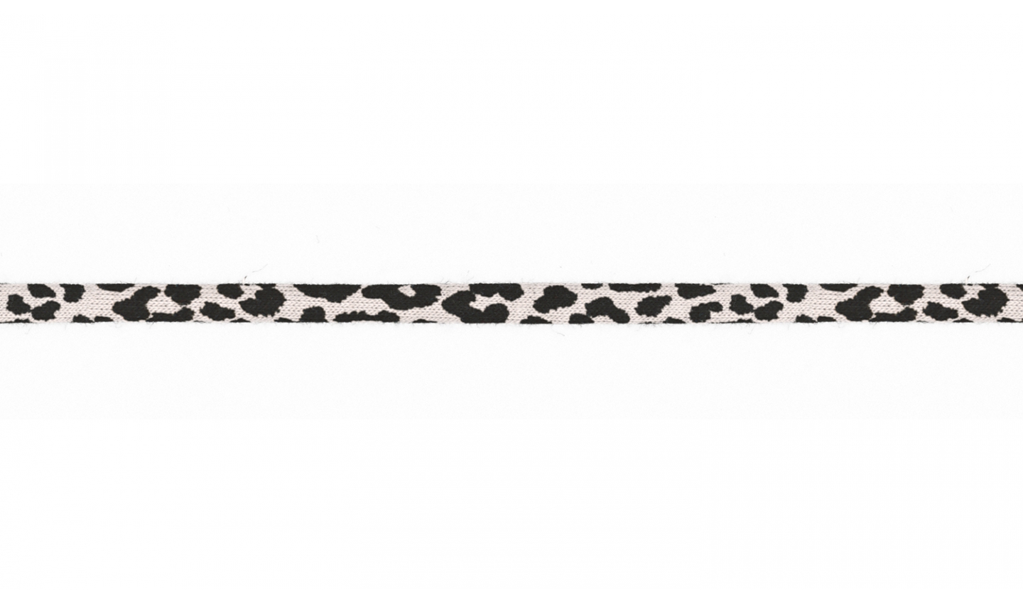 Jersey Kordel 6mm mit Leopardenmuster - dusty rose (013) 