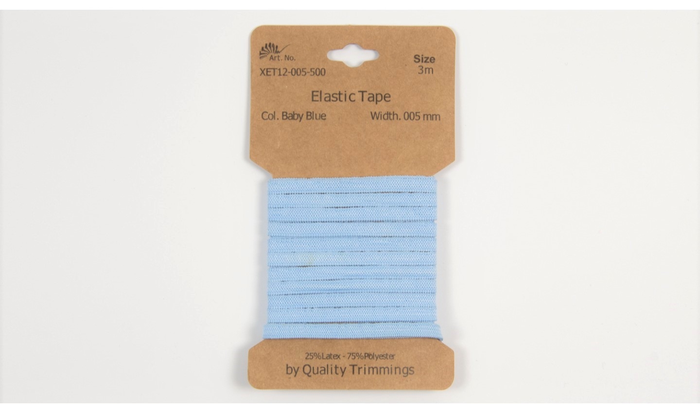 Karte 3m Elastik Gummi 5mm breit in baby blue (500)