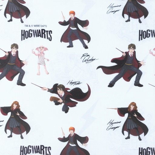 Baumwollstoff Digital Lizenz mit Harry Potter Charakteren - ecru 