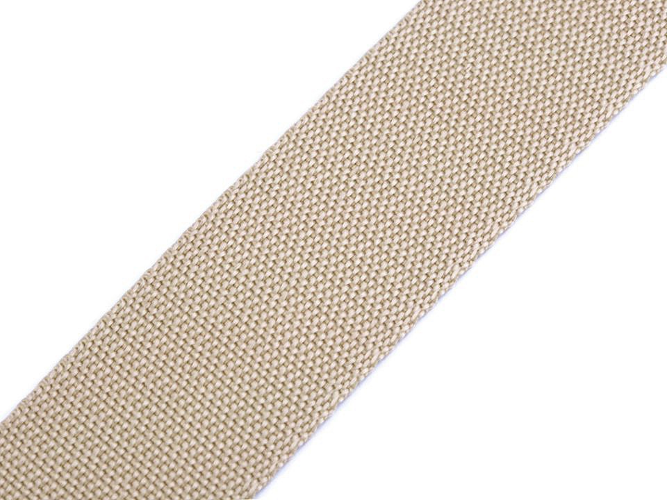 25m Rolle  Gurtband Polyester 40mm uni beige
