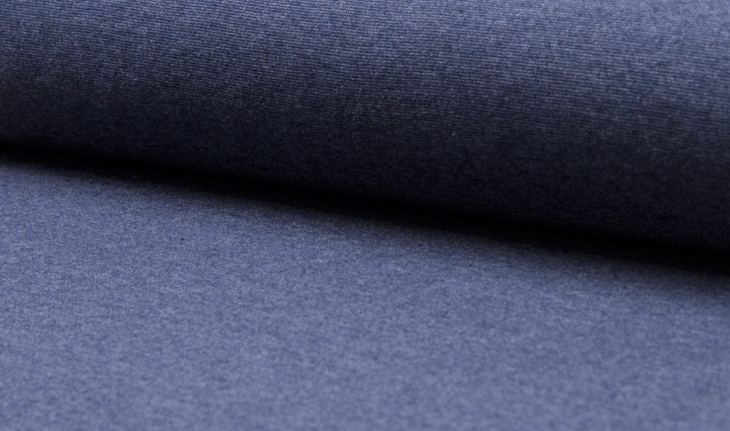 Bündchenstoff uni dark jeans melange  