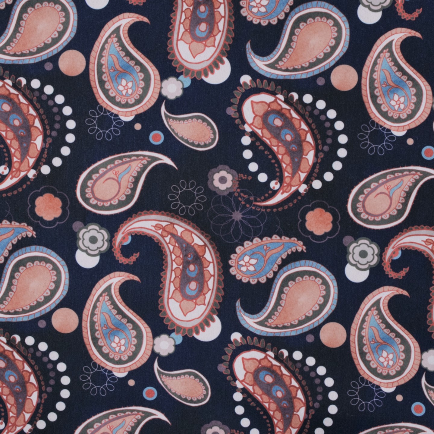 Softshell Digital mit Paisley - navy 