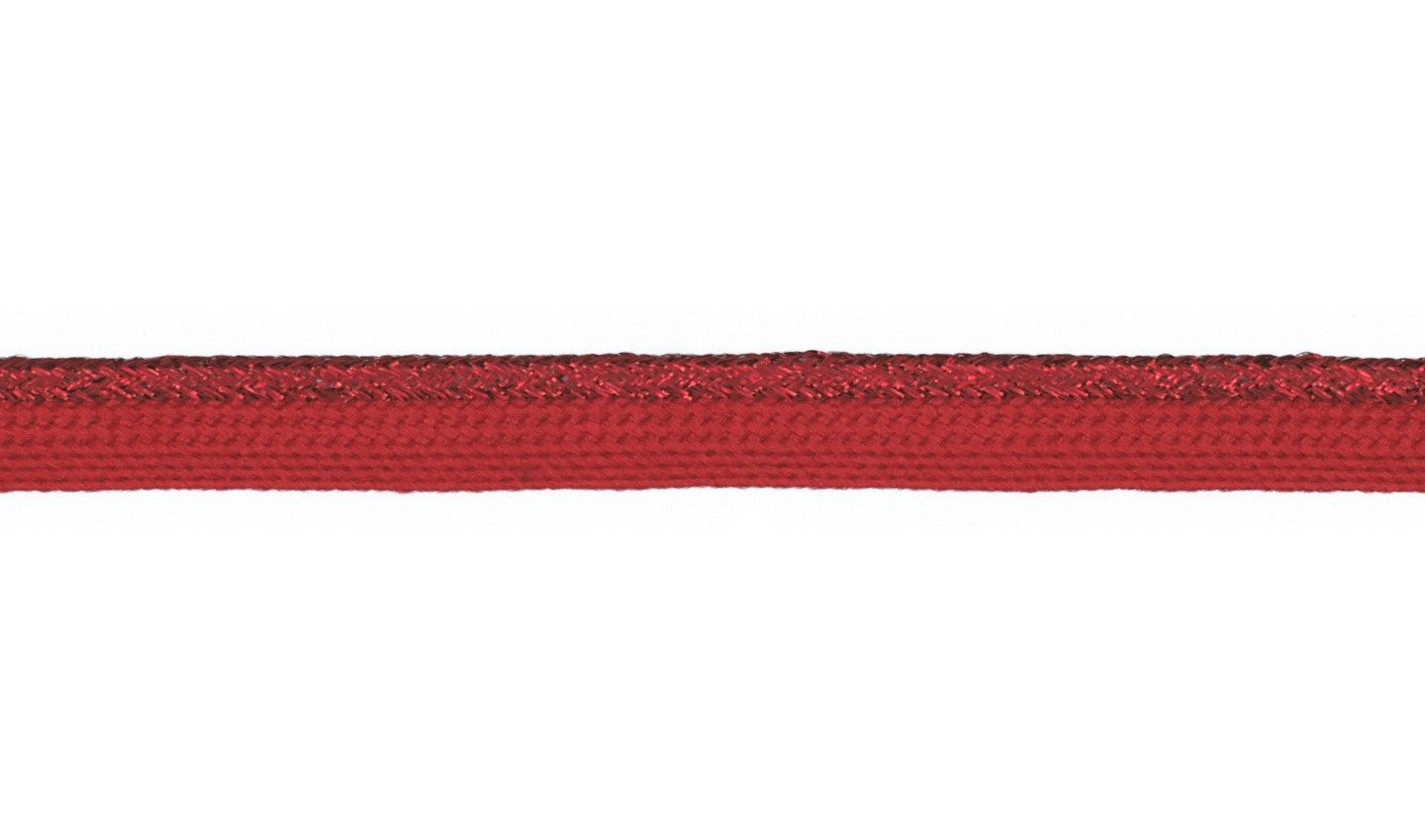 Paspelband mit Lurex uni red 10mm (515)  