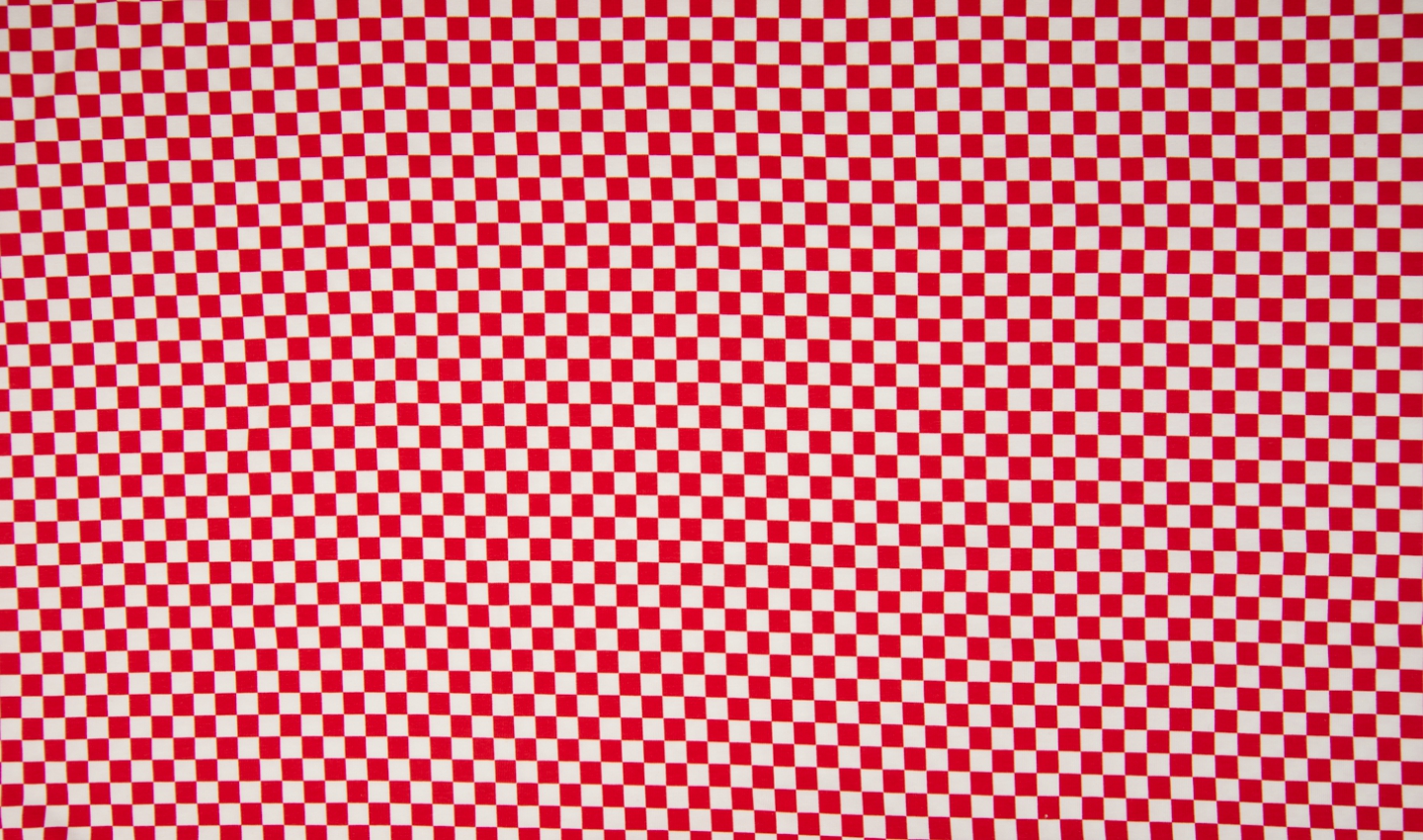 Baumwolljersey mit kleinem Schachbrettmuster - rot/weiß  
