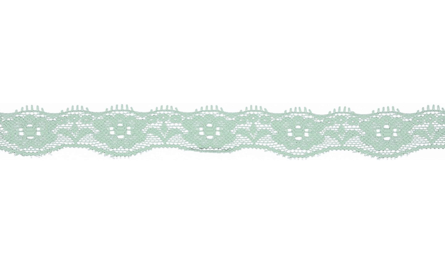 Elastische Spitze mint mit Blumen 20mm 