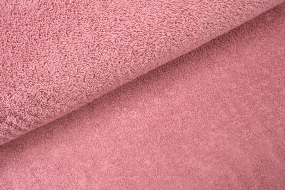 Frotteestoff uni dark old pink