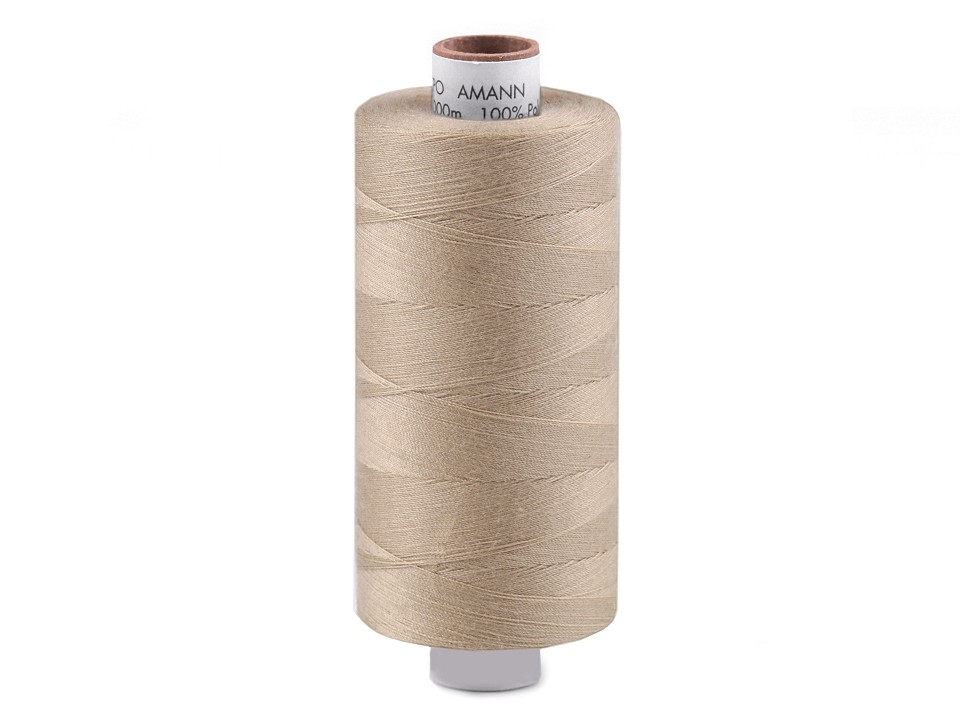 Amann Polyester Aspo Garn 1000m - dunkelbeige (1222)                  