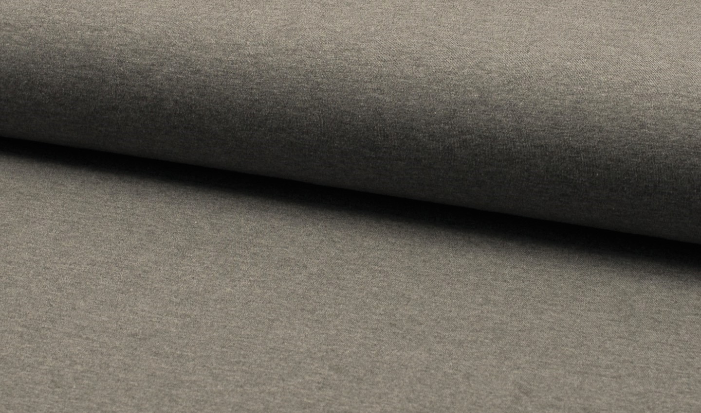 Baumwolljersey Ben uni mid grey melange (166)