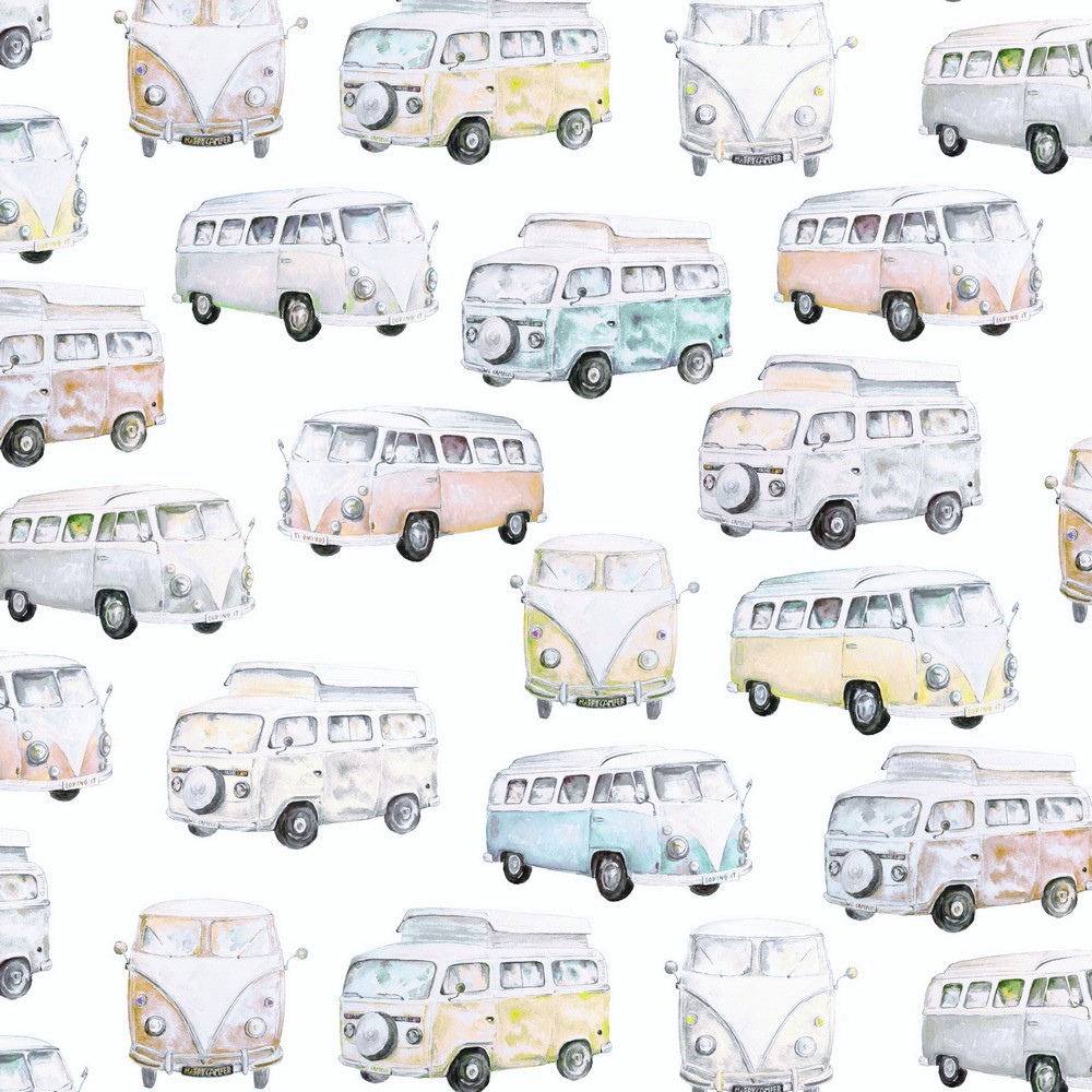 Canvas Digital "Bulli Camper" - ecru