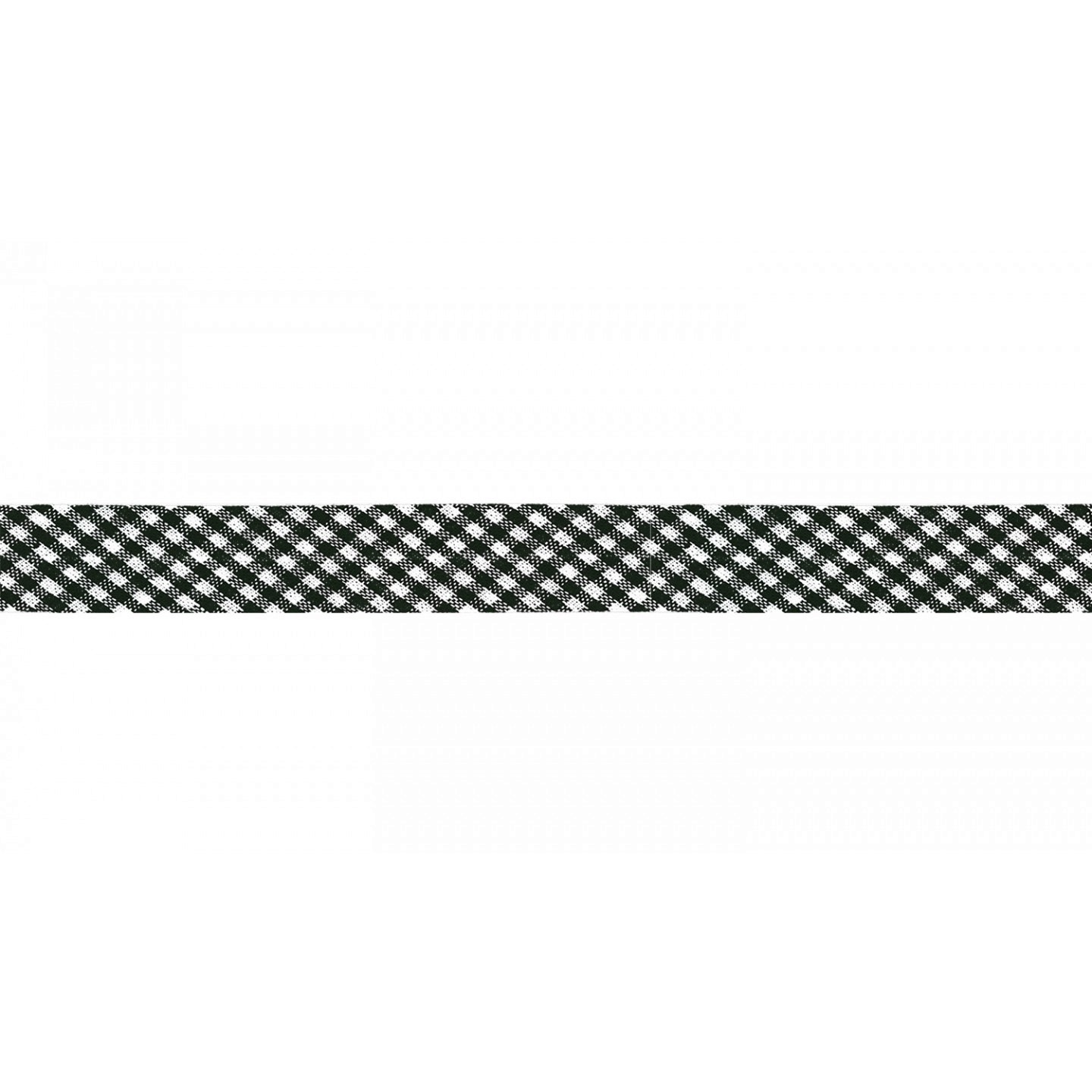 Schrägband gefalzt schwarz/weiß kariert 20mm  