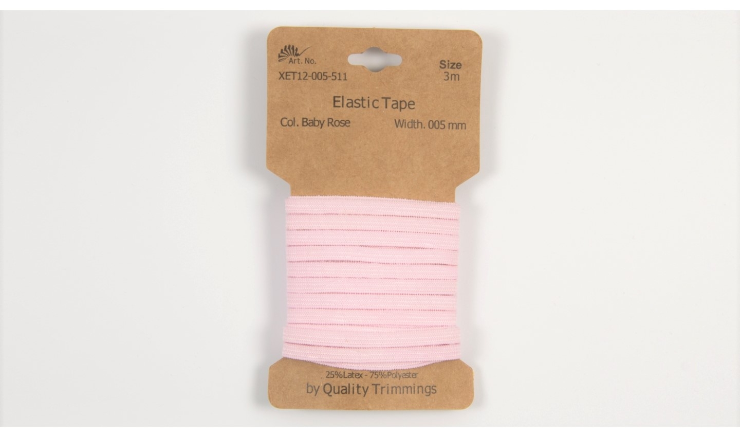 Karte 3m Elastik Gummi 5mm breit in baby rose (511)
