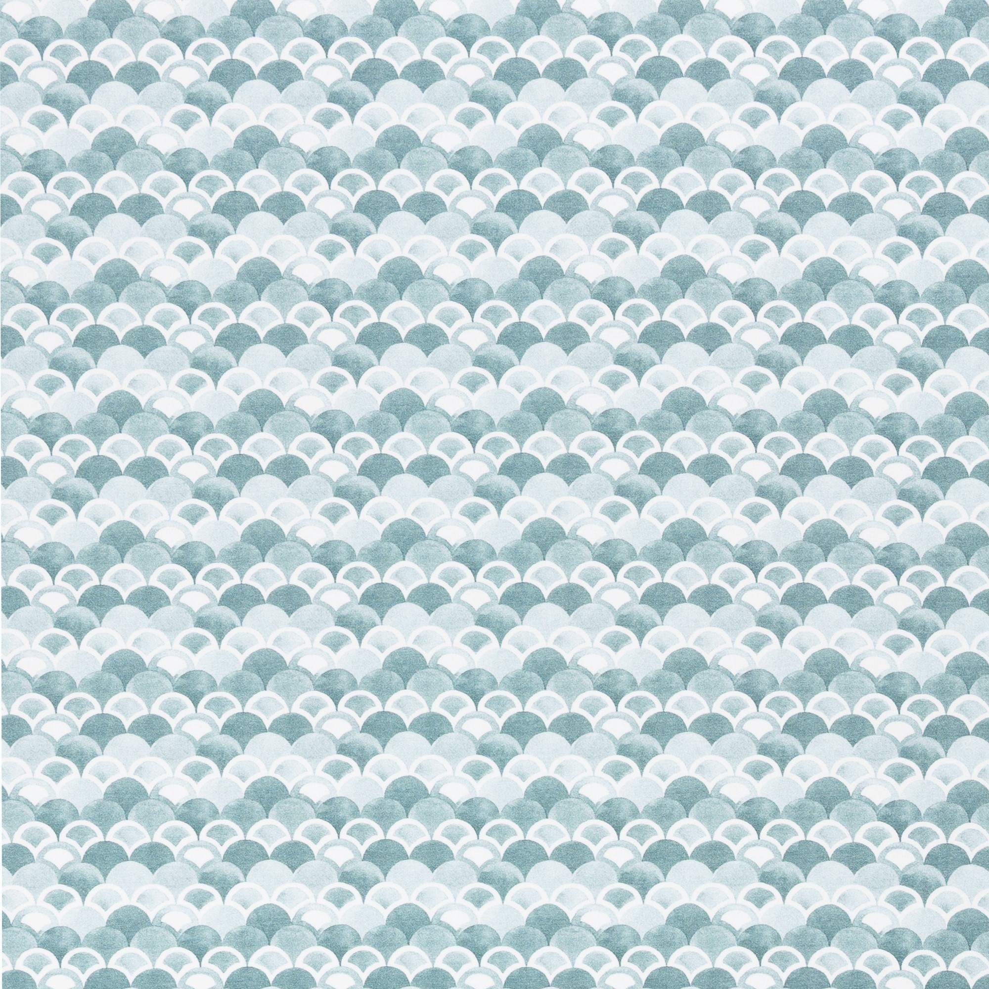 Baumwolljersey Swafing Nautical Baby mit Fischschuppen - offwhite/dusty mint