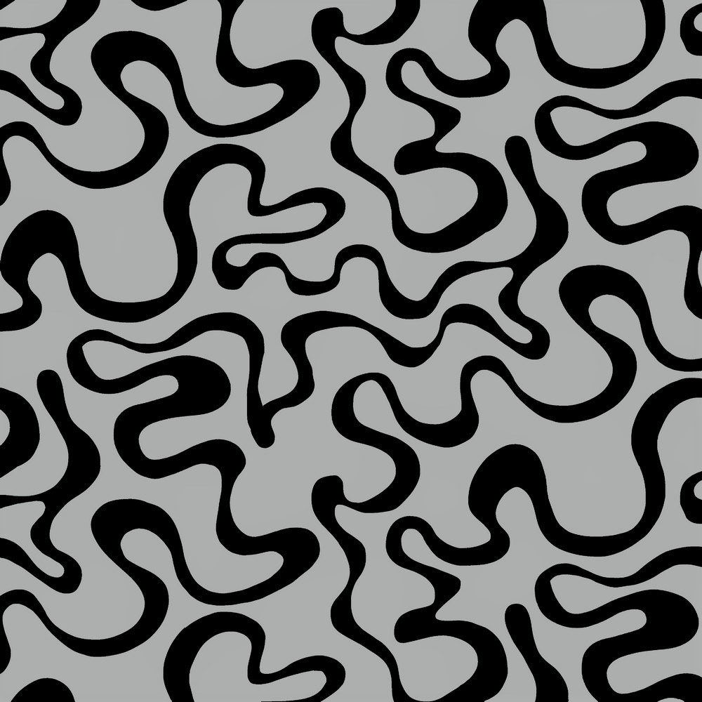 1,38m Reststück   Softsweat angeraut Organic Cotton "Twisted Lines" - grau (003)