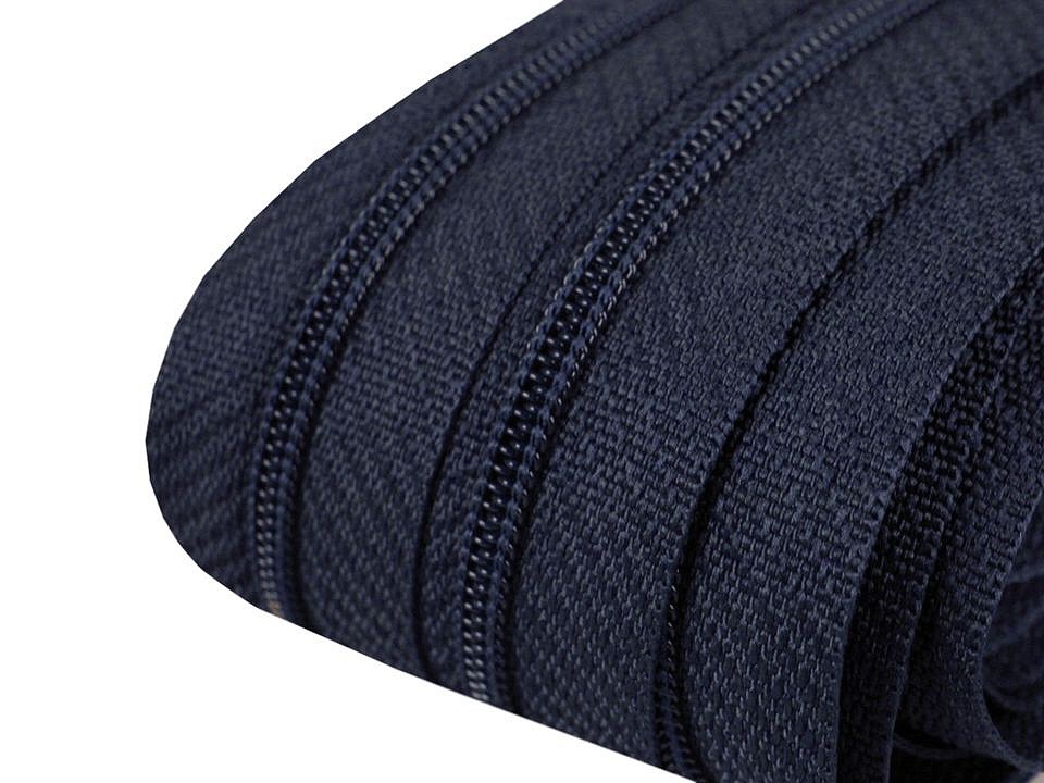 25m Endlos-Reissverschluss + 50 Zipper Farbe dunkelblau