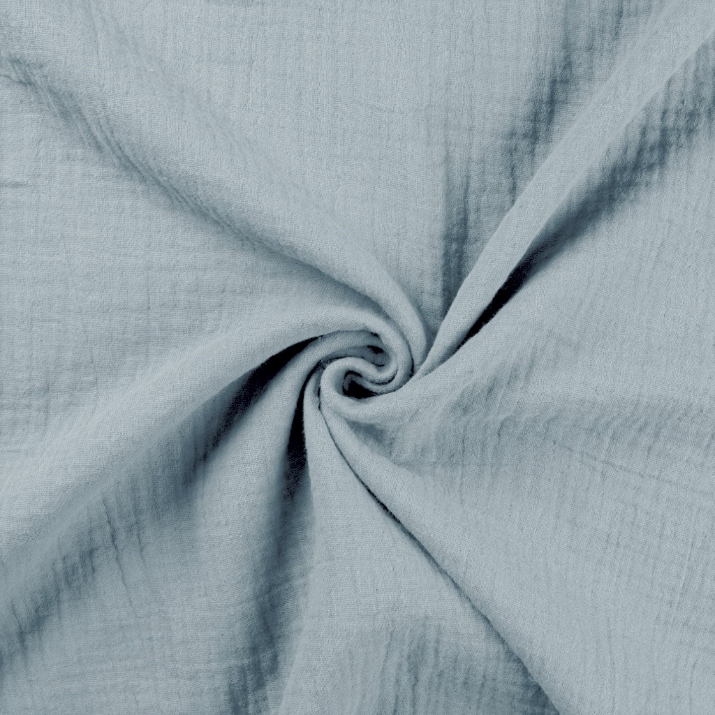 Double Gauze / Musselin uni dusty blue
