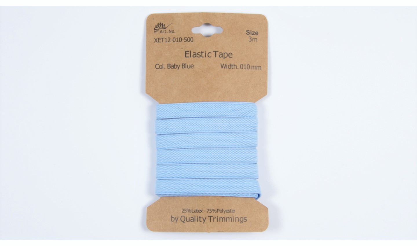 Karte 3m Elastik Gummi 10mm breit in baby blue (500)                    