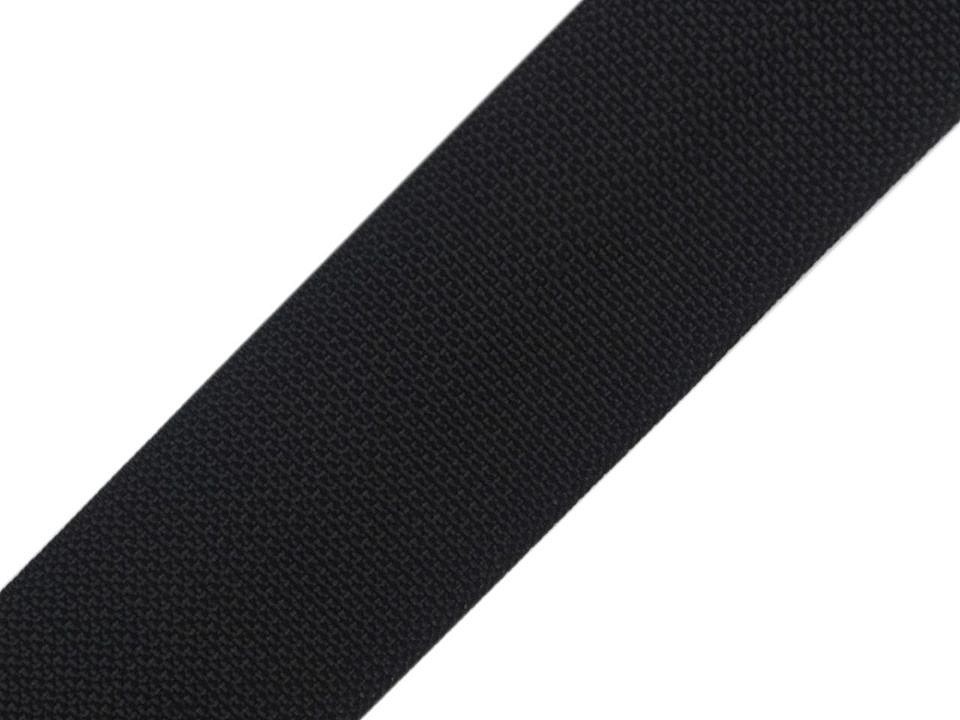 25m Rolle  Gurtband Polyester 40mm uni schwarz