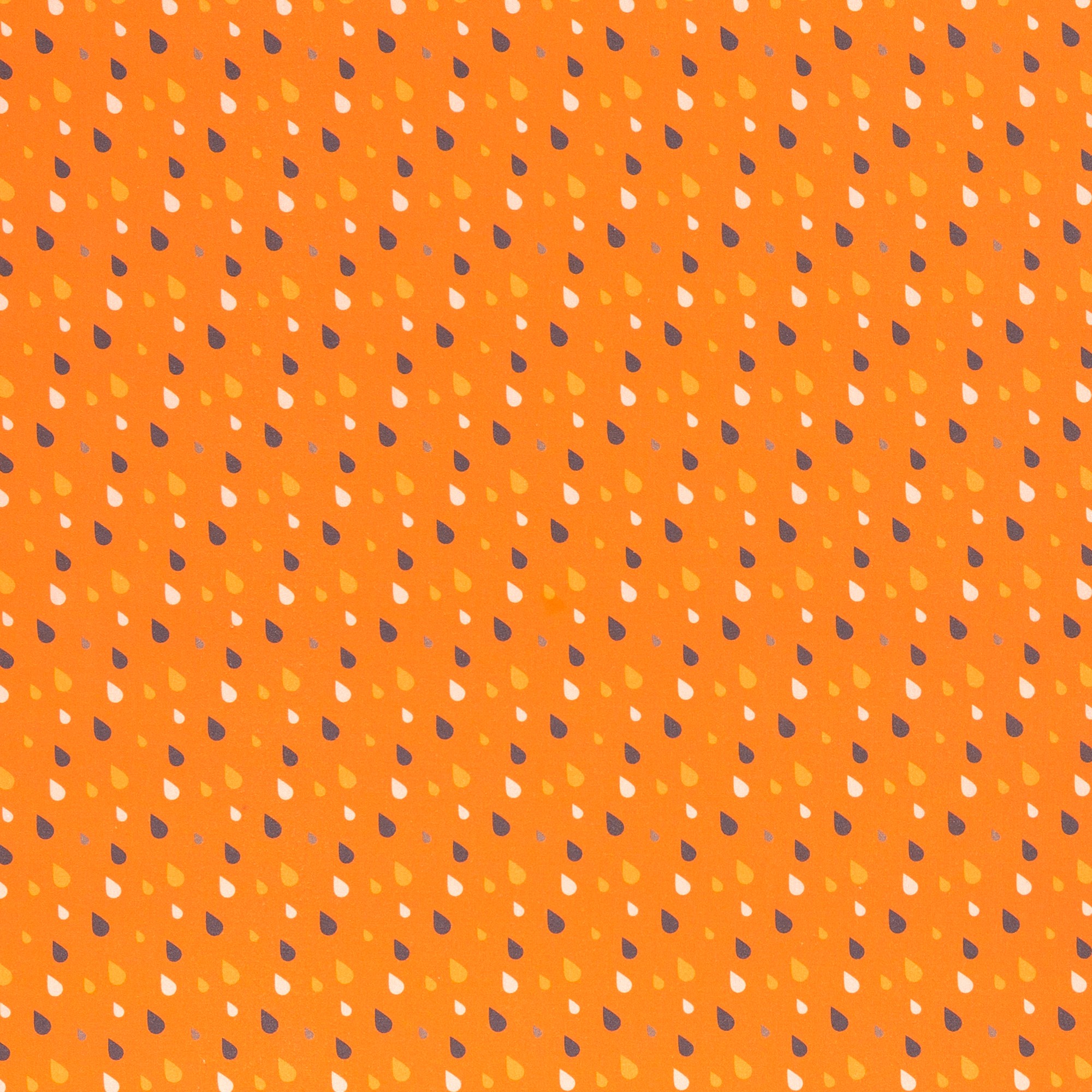 Baumwollstoff "Werner" von Swafing mit Tropfen - orange