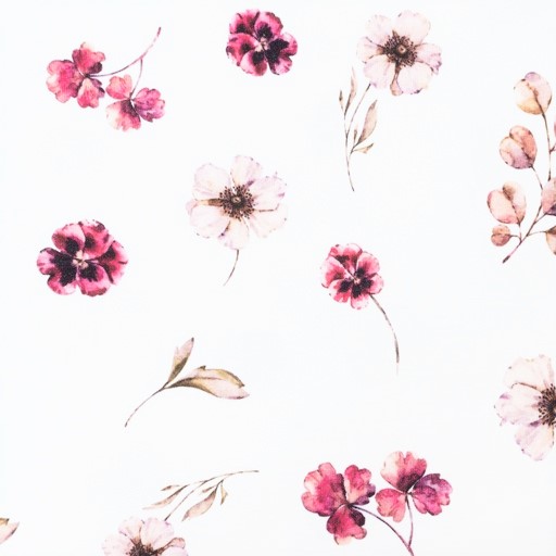 Digitaljersey Snoozy Fabrics mit verschiedenen Blumen - ecru    