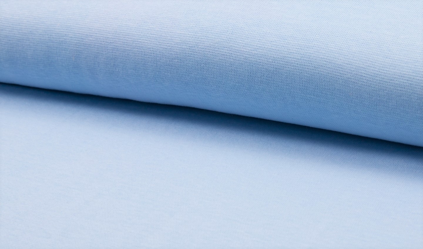 Bündchenstoff uni hellblau