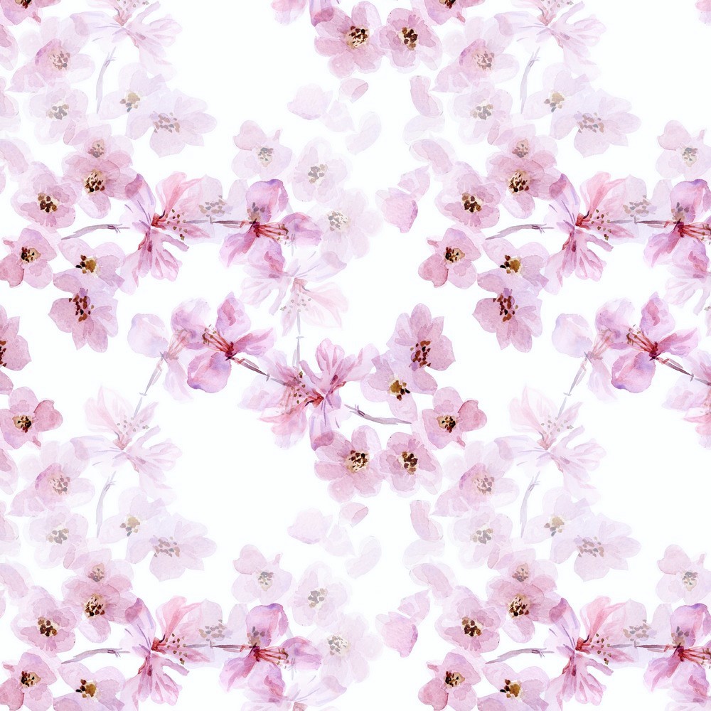 Canvas Digital "Cherry Blossom" - ecru
