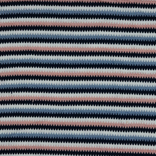 Baumwollstrick mit Chevronmuster - weiß/blau/rosa/navy