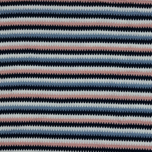Baumwollstrick mit Chevronmuster - weiß/blau/rosa/navy