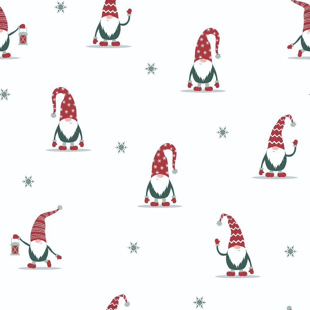 Canvas Digital "Christmas Gnomes" - weiß
