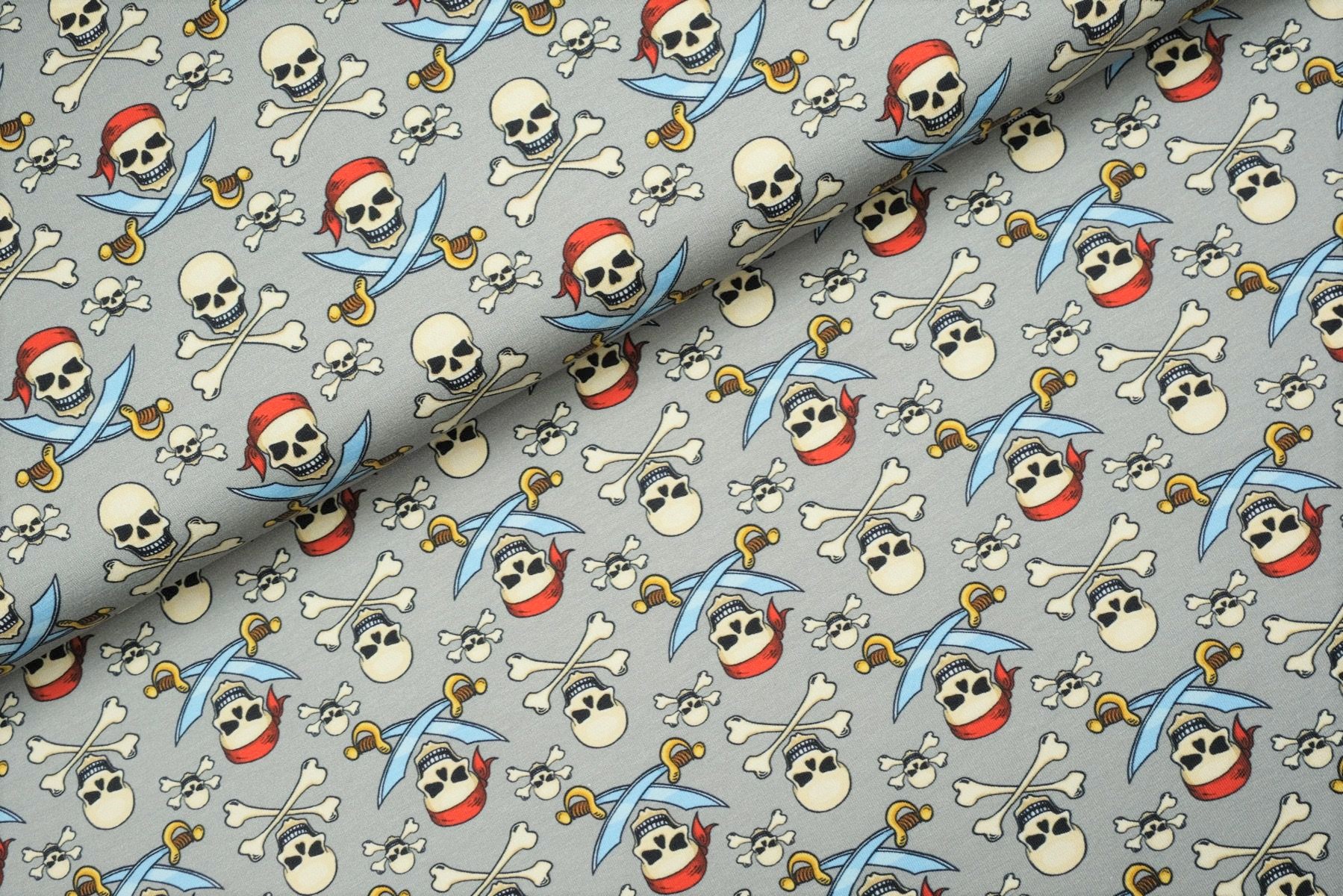 Digitaljersey "Pirate Skulls" - hellgrau