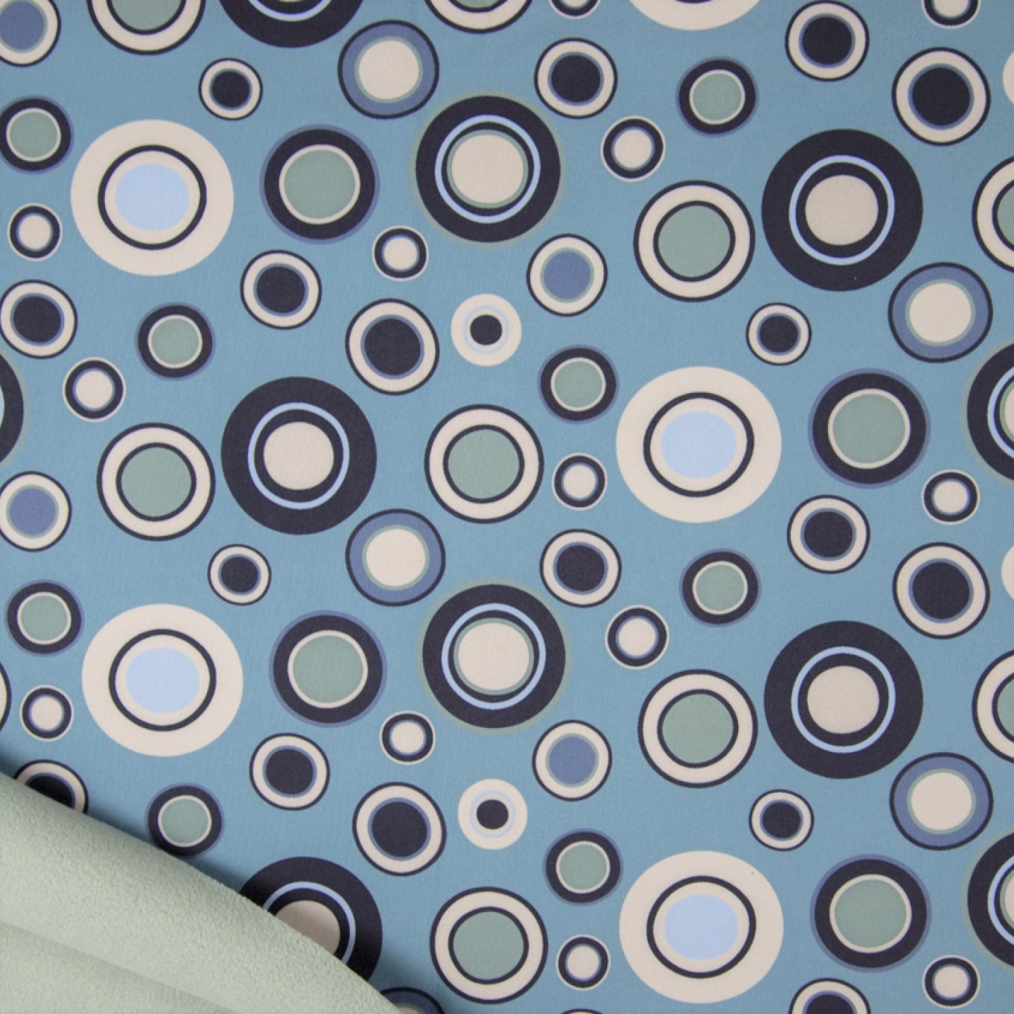 Softshell "Irregular Circles" - dusty blue