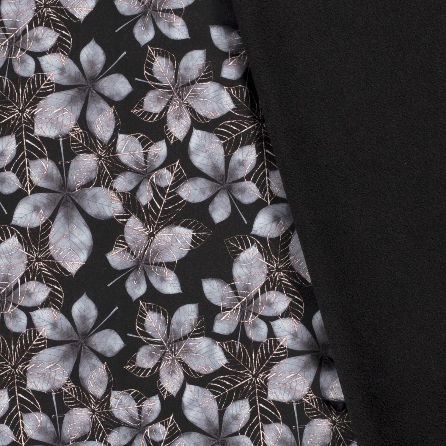 Softshell Digital mit Blumen - schwarz/grau