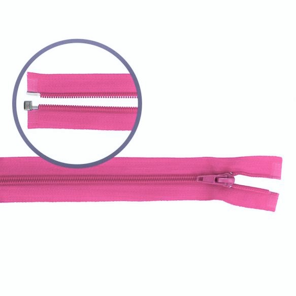 Reissverschluss teilbar Nylon pink 30cm  